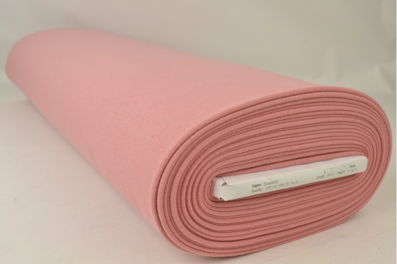 Alpenfleece sweaterstof oud roze, rol