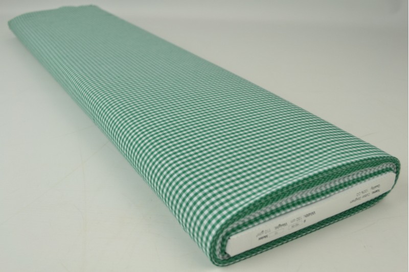 Boerenbont katoen ruitjes 2.5mm donkergroen, rol