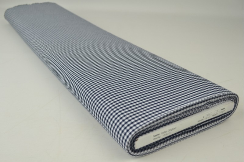 Boerenbont katoen ruitjes 2.5mm navy, rol