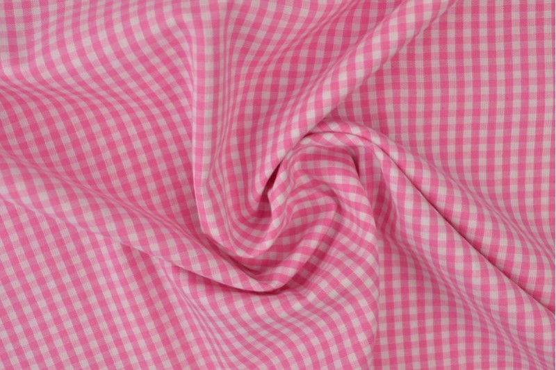 Boerenbont katoen ruitjes 2.5mm roze