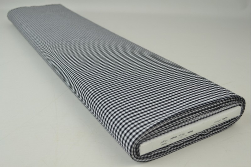 Boerenbont katoen ruitjes 2.5mm zwart, rol