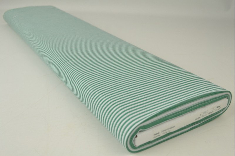 Boerenbont katoen streepjes 2.5mm donkergroen, rol