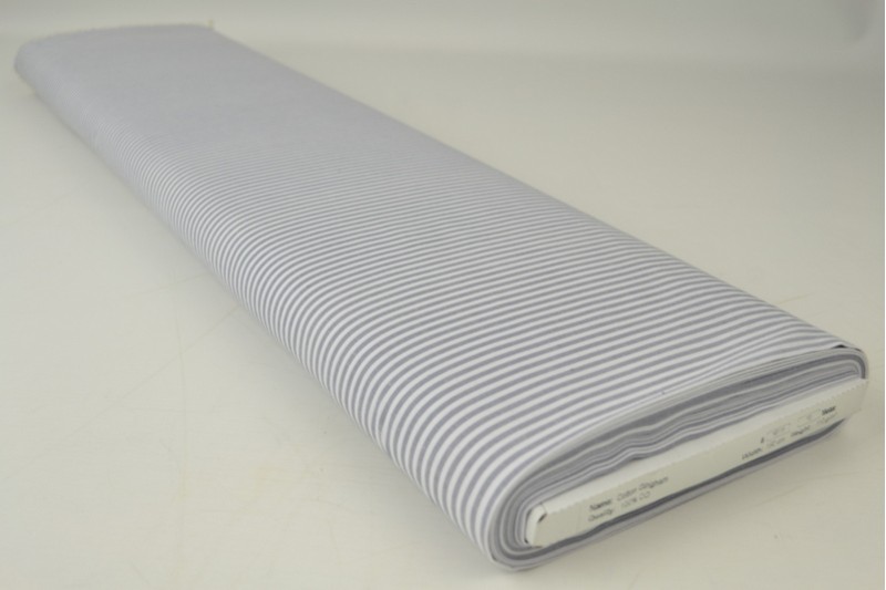 Boerenbont katoen streepjes 2.5mm grijs, rol