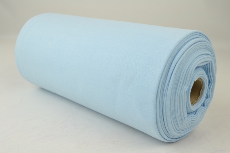 Boordstof babyblauw, rolweergave