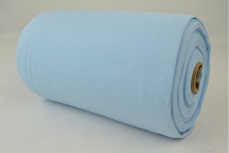 Boordstof rib babyblauw, rolweergave