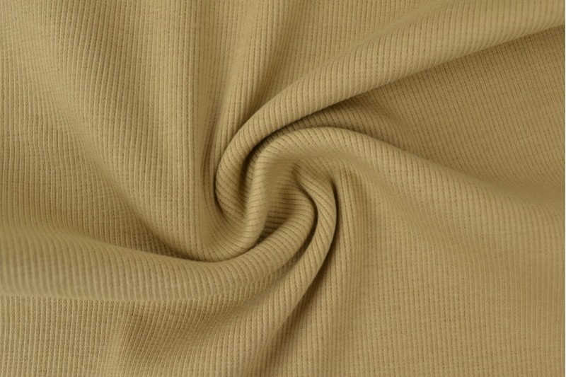 Boordstof rib beige