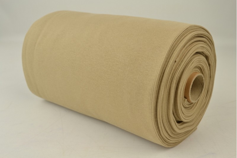 Boordstof rib beige, rolweergave