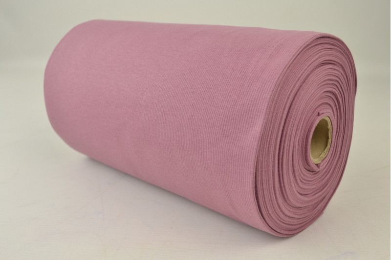 Boordstof rib donker oud roze, rolweergave