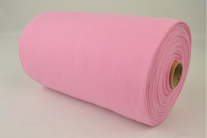 Boordstof rib roze, rolweergave