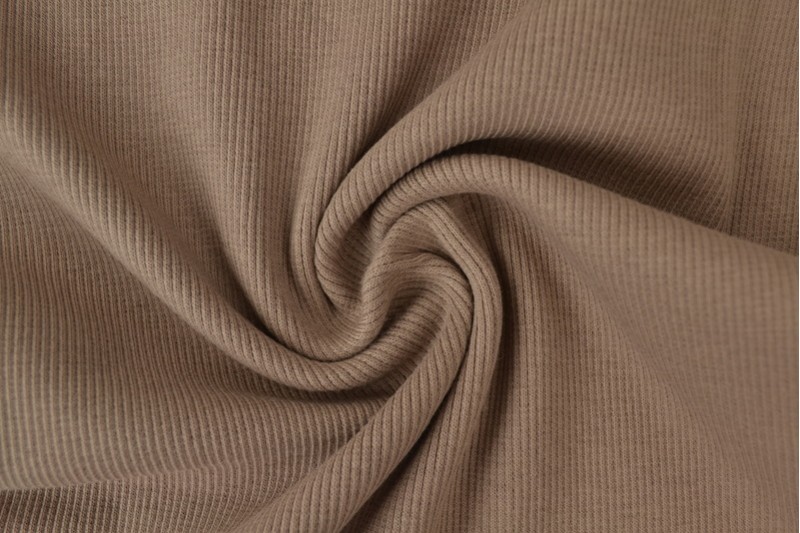 Boordstof rib taupe