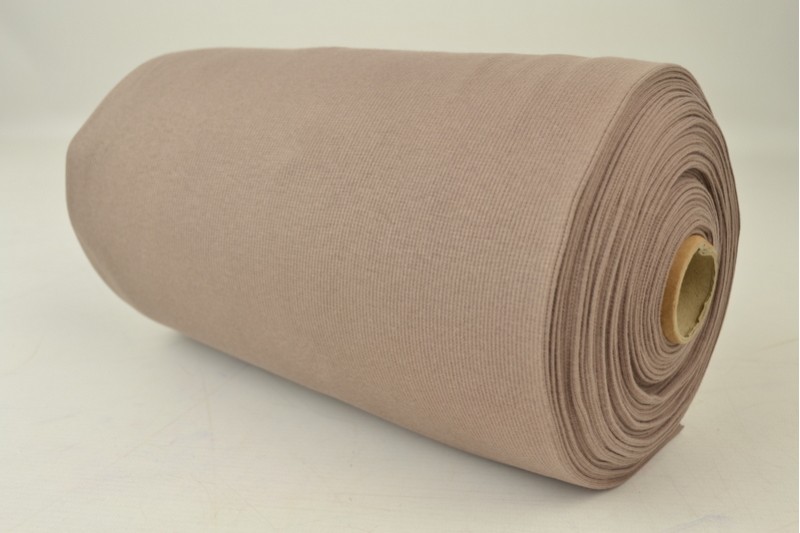 Boordstof rib taupe, rolweergave