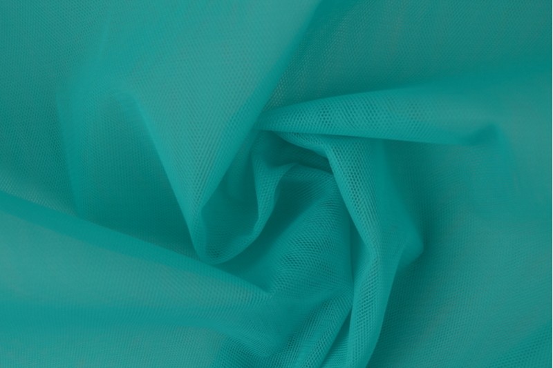 Brandvertragende tule 300 cm breed turquoise