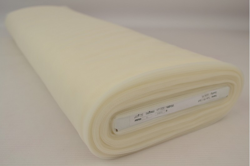 Brandvertragende bruidstule 300 cm breed off-white, rol