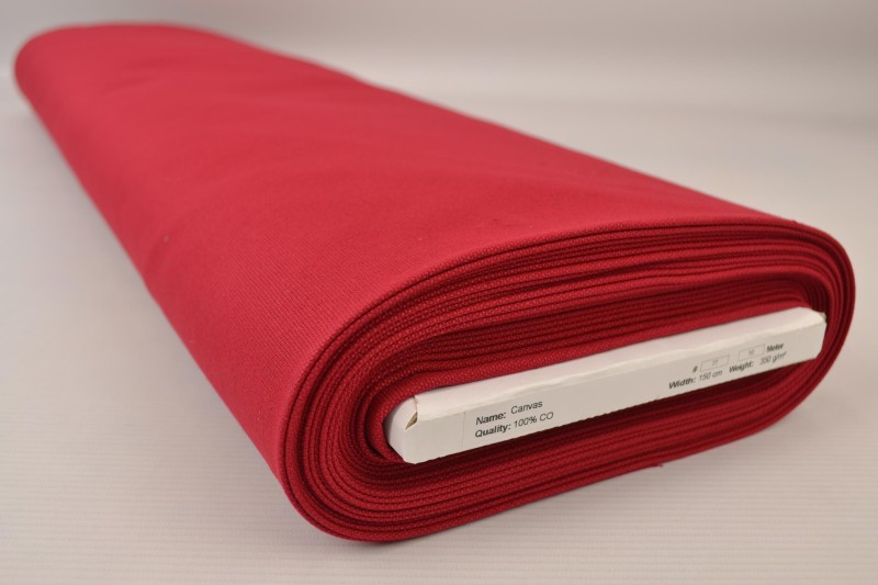 Katoen canvas 350 g/m² bordeaux, rol
