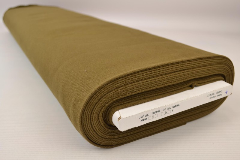 Katoen canvas 350 g/m² bruin, rol