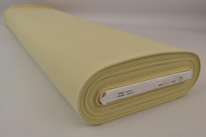 Katoen canvas 350 g/m² champagne, rol