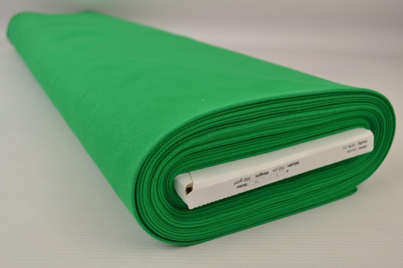 Katoen canvas 350 g/m² groen, rol