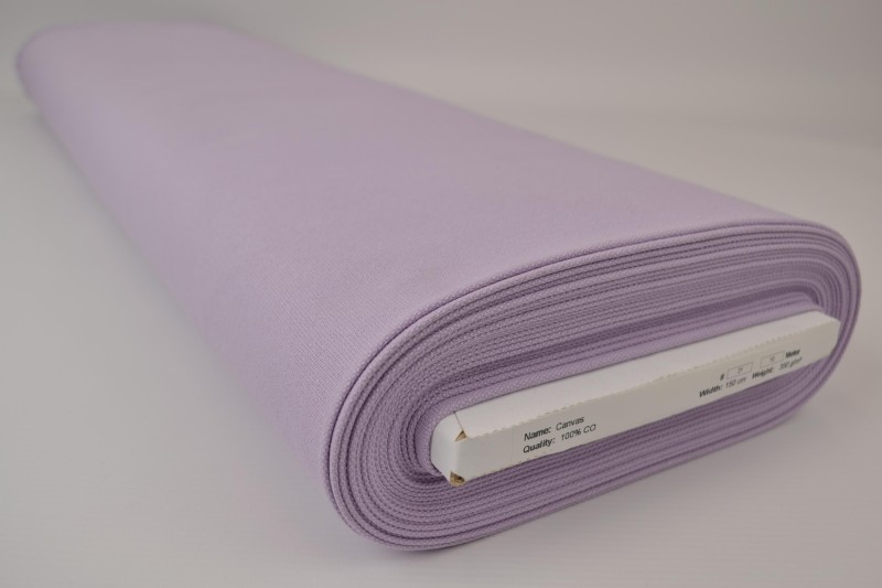 Katoen canvas 350 g/m² lavendel, rol
