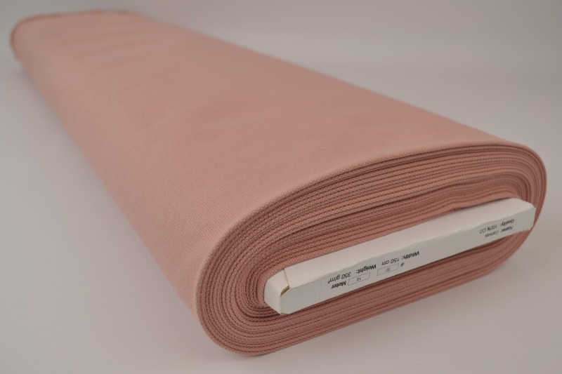 Katoen canvas 350 g/m² oud roze, rol
