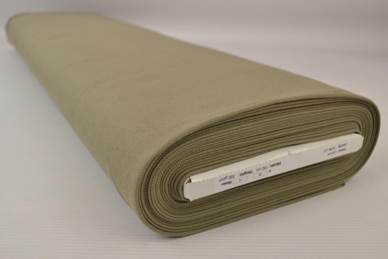 Katoen canvas 350 g/m² taupe, rol