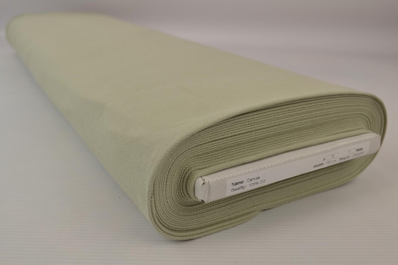 Katoen canvas 350 g/m² zilvergrijs, rol