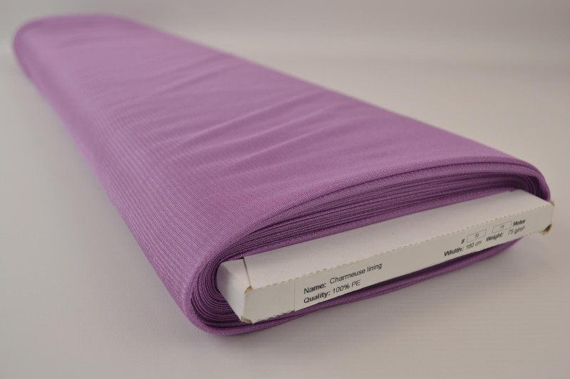 Charmeuse voering lavendel, rol