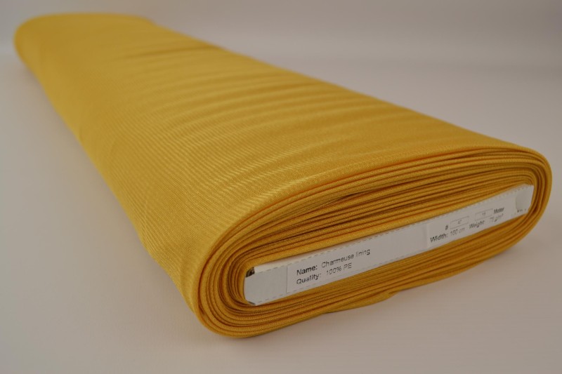 Charmeuse voering okergeel, rol