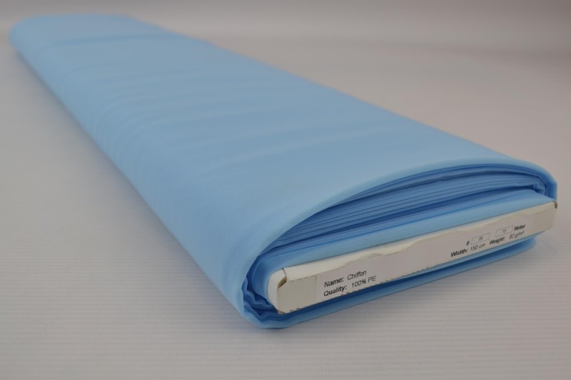Chiffon baby blauw, rol