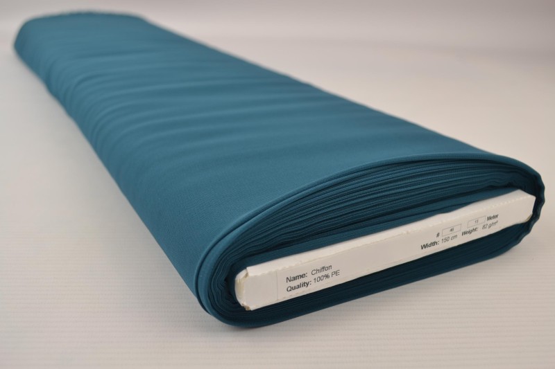 Chiffon donker petrol, rol