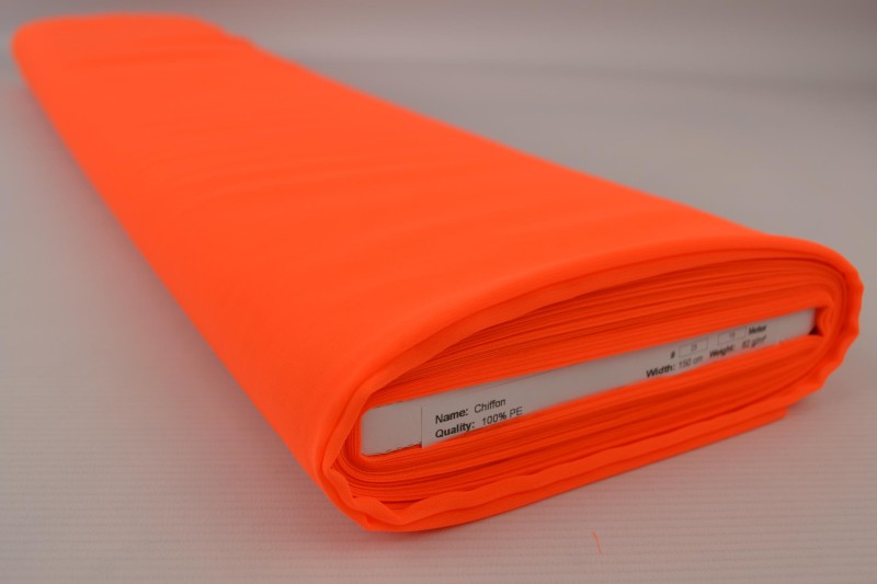 Chiffon neon oranje, rol
