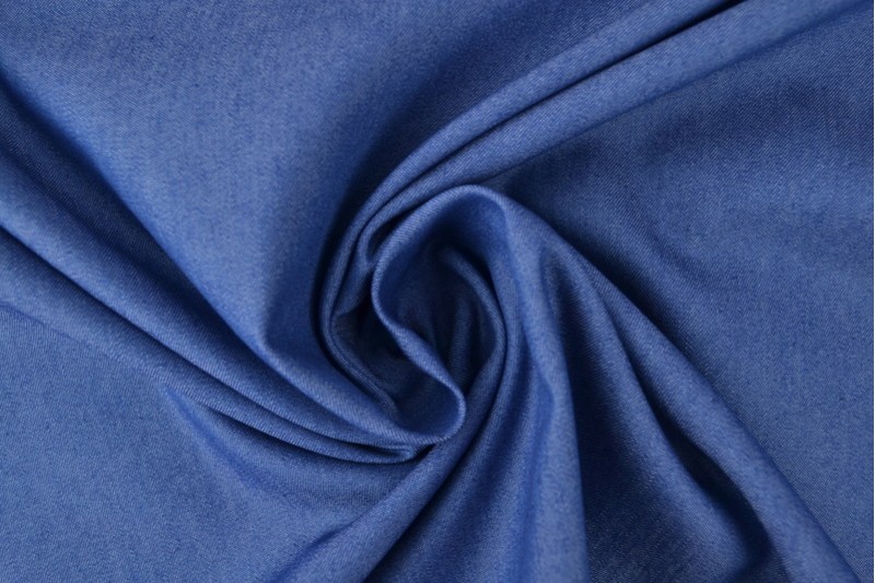 Denim chambray gewassen indigo blauw