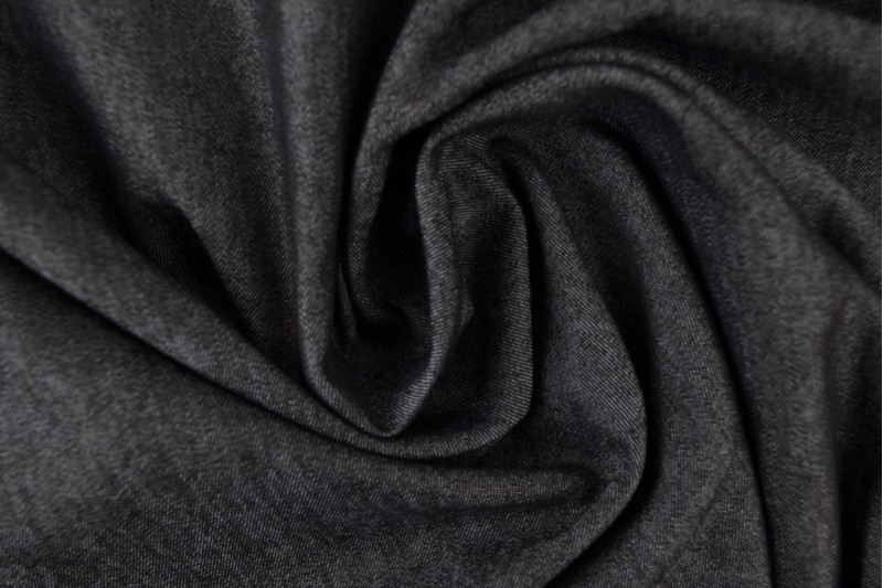 Denim chambray gewassen zwart