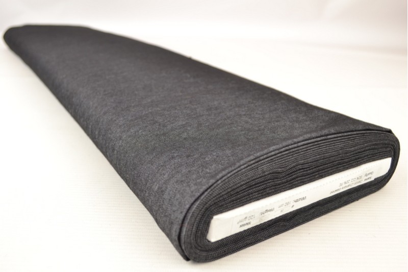 Denim chambray gewassen zwart, rol