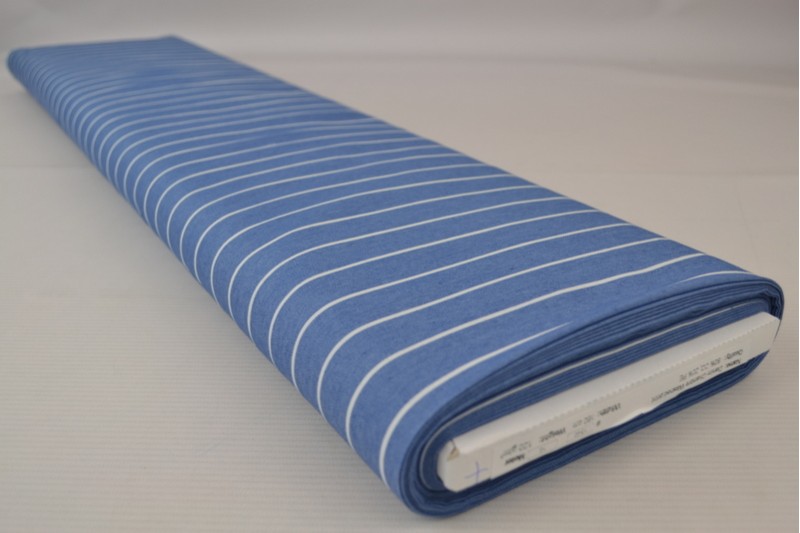 Denim chambray gewassen prints Print 13-02, rol