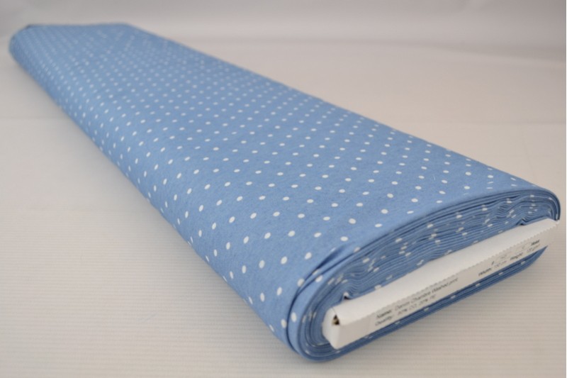 Denim chambray gewassen prints Print 14-01, rol