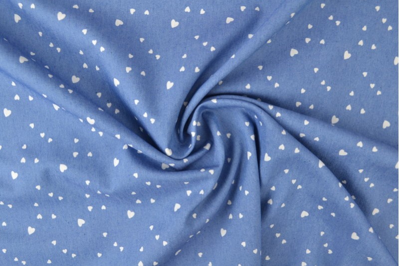 Denim chambray gewassen prints Print 15-02