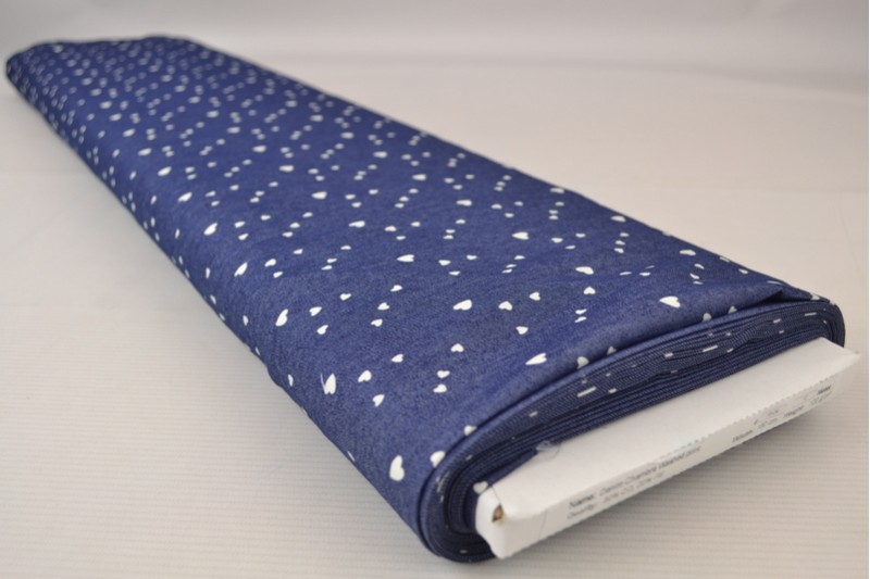 Denim chambray gewassen prints Print 15-04, rol