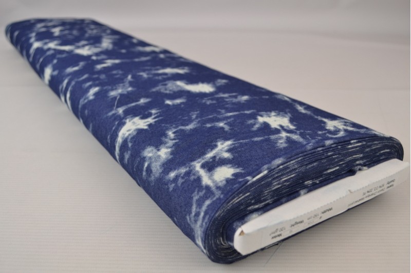Denim chambray gewassen prints Print 17-04, rol