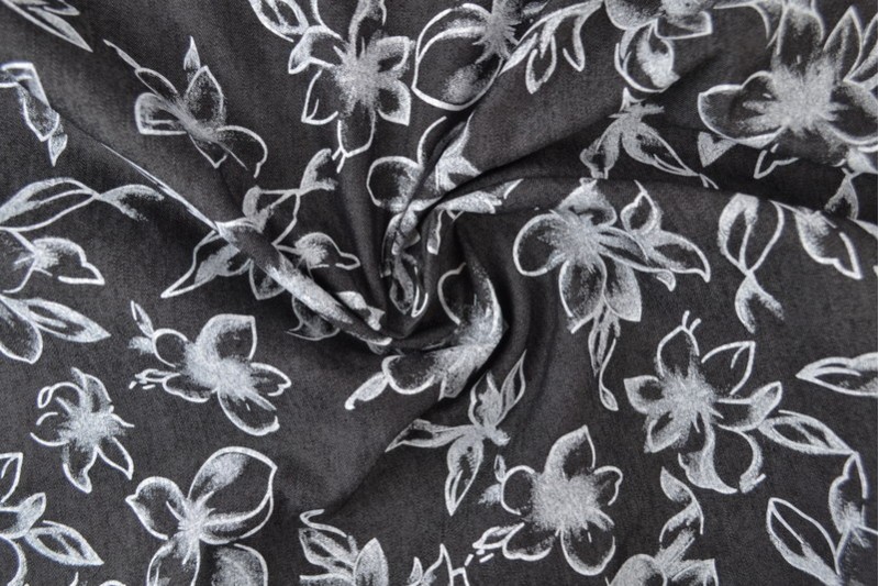 Denim chambray gewassen prints Print 18-06