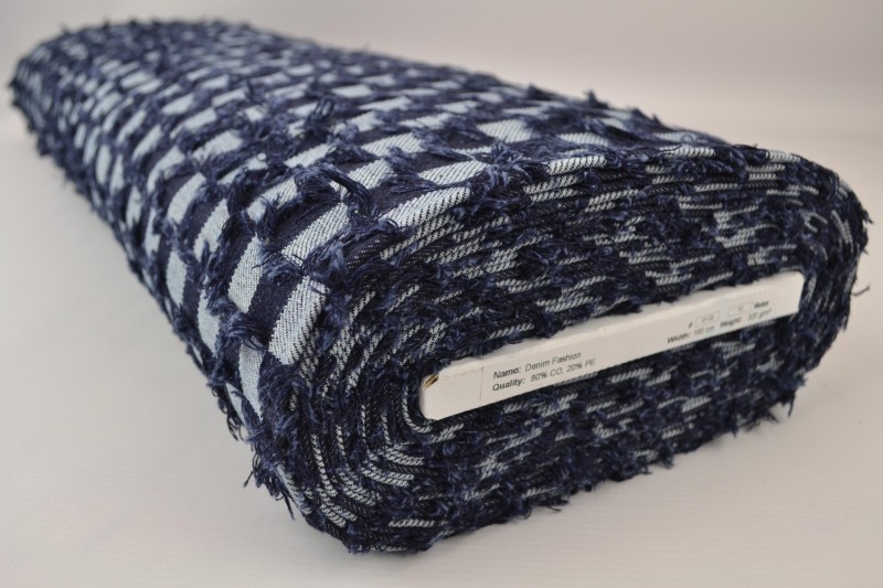 Denim fashion Checks frayed 01-03, rol