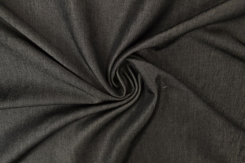 Denim-look viscose shine antraciet