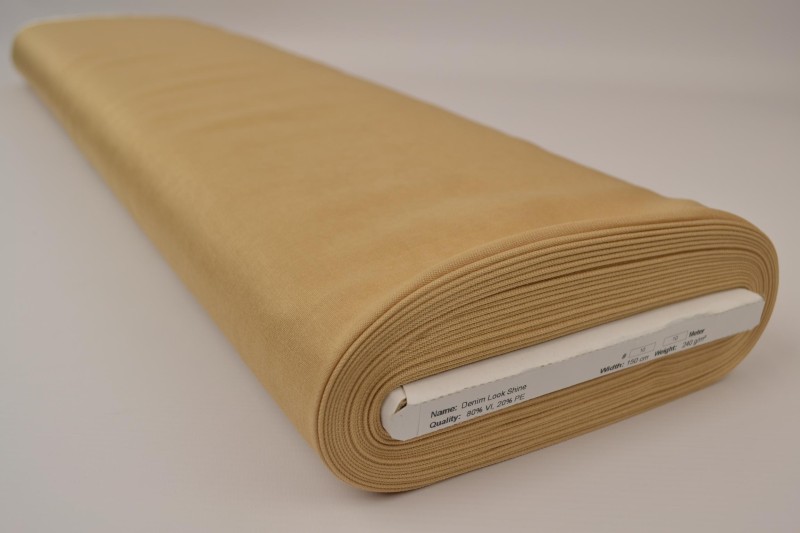 Denim-look viscose shine beige, rol