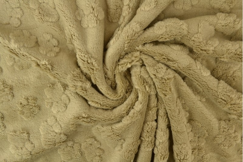 Fleece hondenpootjes beige