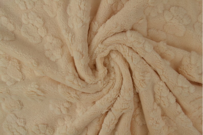 Fleece hondenpootjes champagne