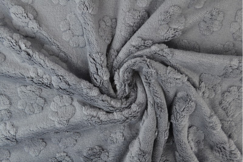Fleece hondenpootjes grijs