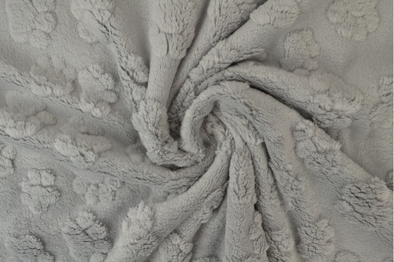 Fleece hondenpootjes zilvergrijs