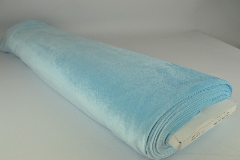 Fluweel stretch aqua blauw, rol