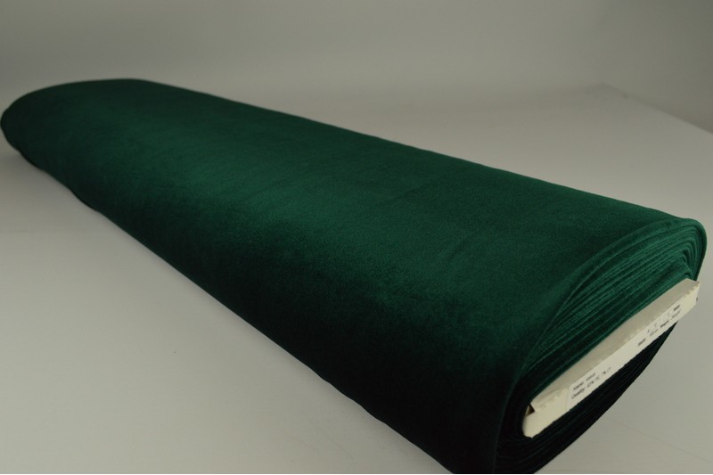 Fluweel stretch donker groen, rolweergave