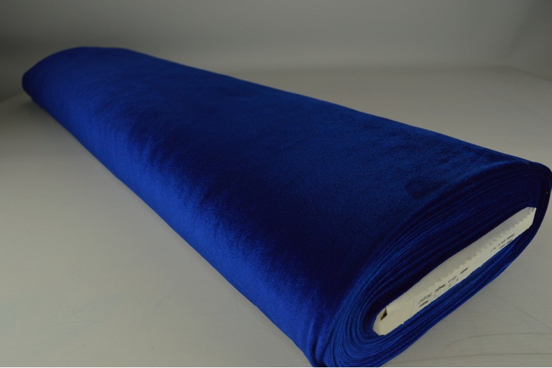 Fluweel stretch donkerblauw, rolweergave