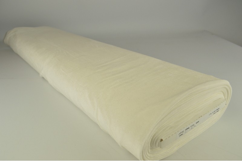 Fluweel stretch gebroken wit, rolweergave